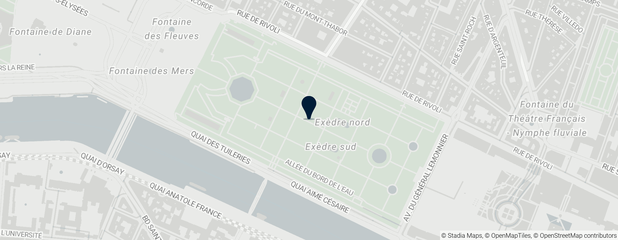 Map of Tuileries Garden