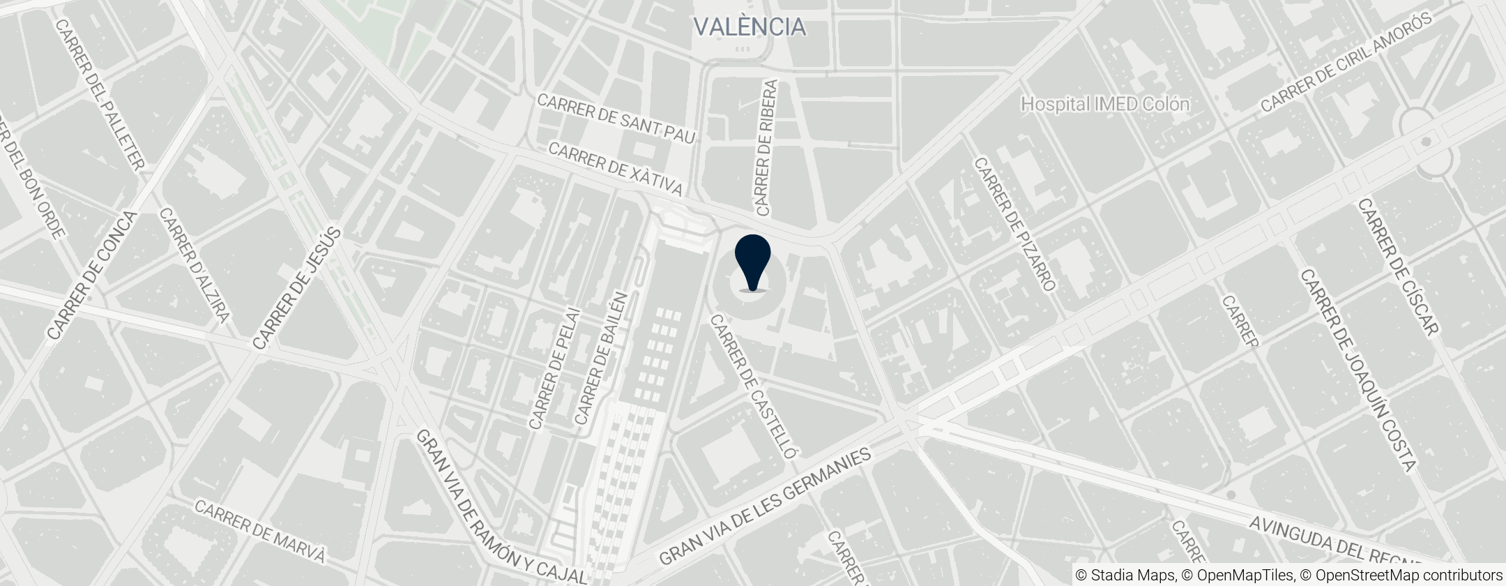 Map of Plaza de toros de Valencia
