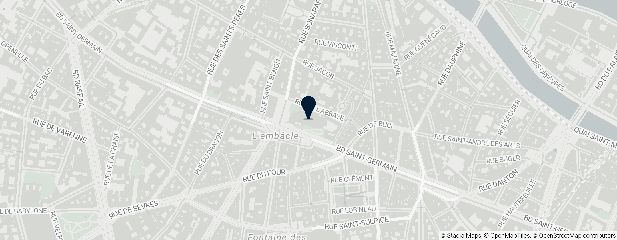 Map of Abbey of St Germain des Prés