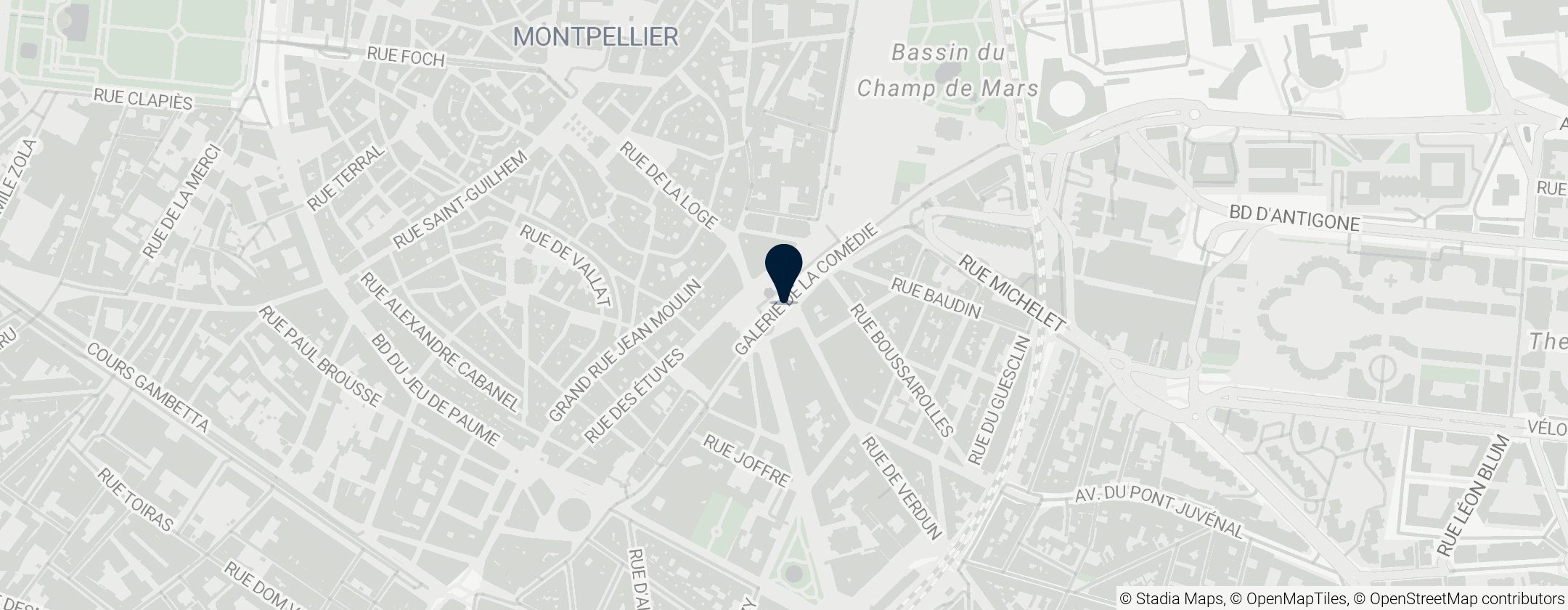 Map of The Place de la Comédie