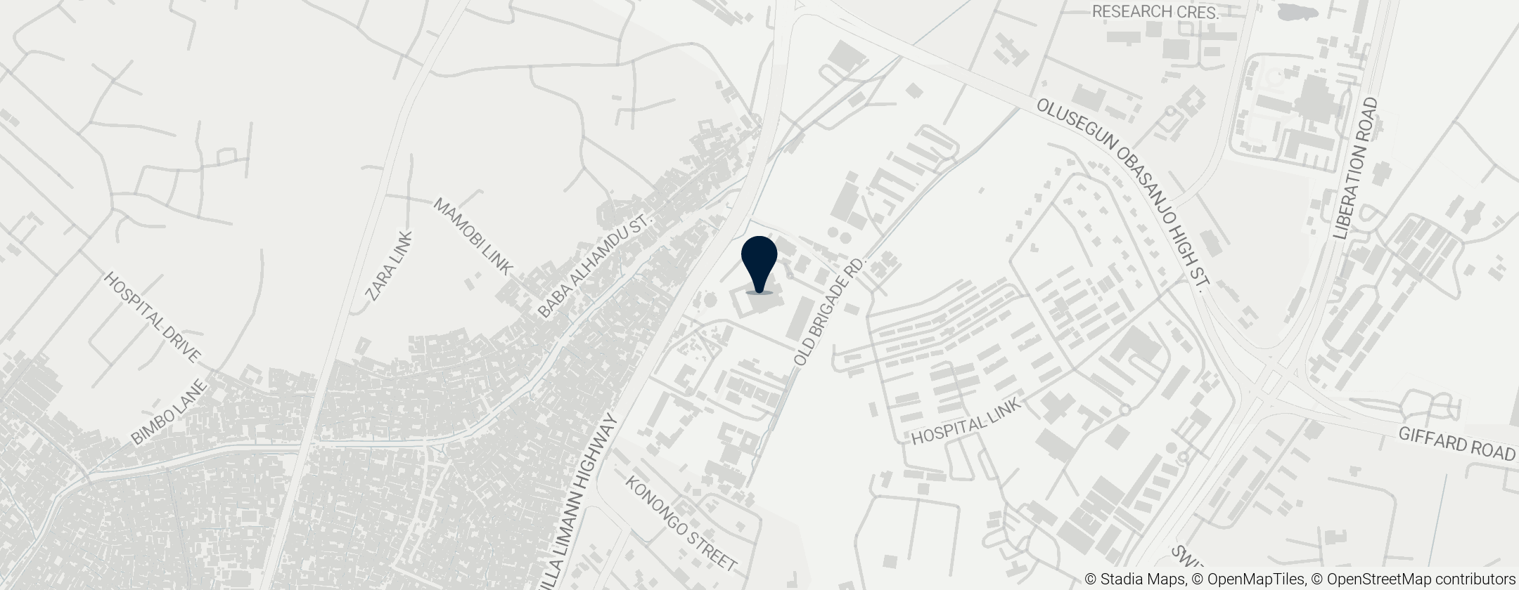 Map of Ghana National Mosque