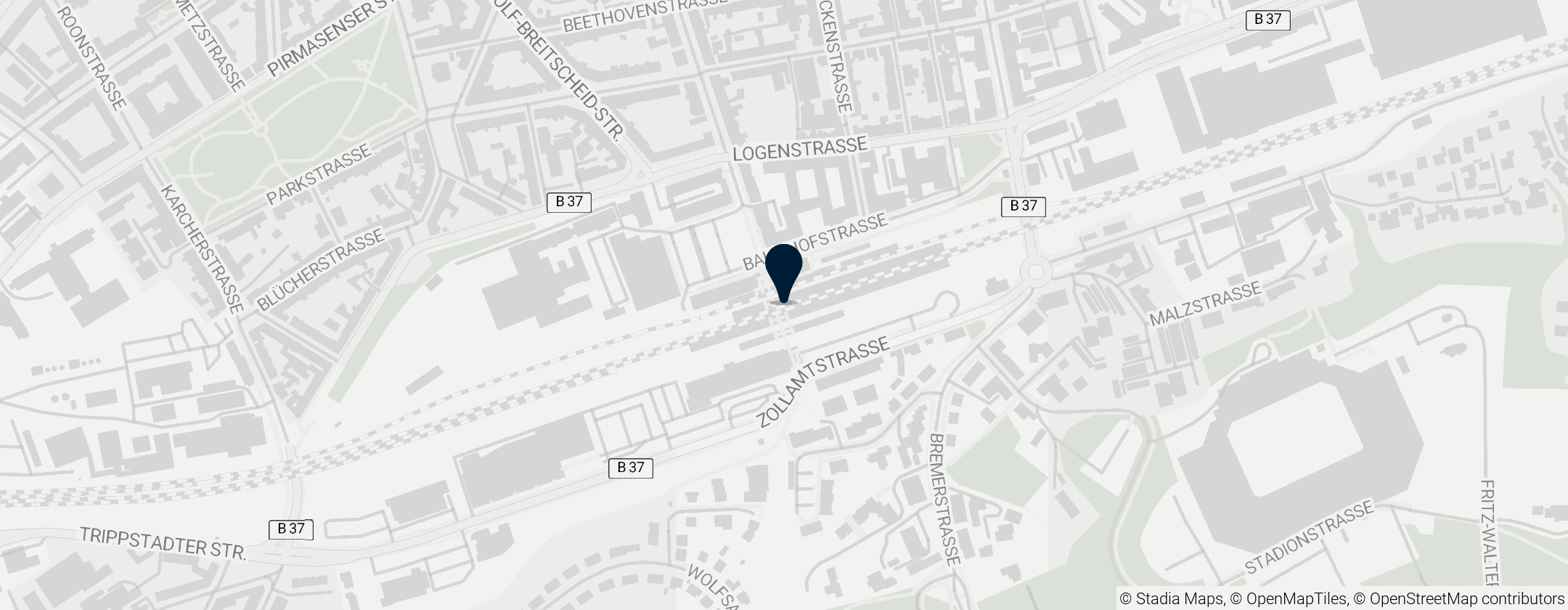 Map of Kaiserslautern Hauptbahnhof