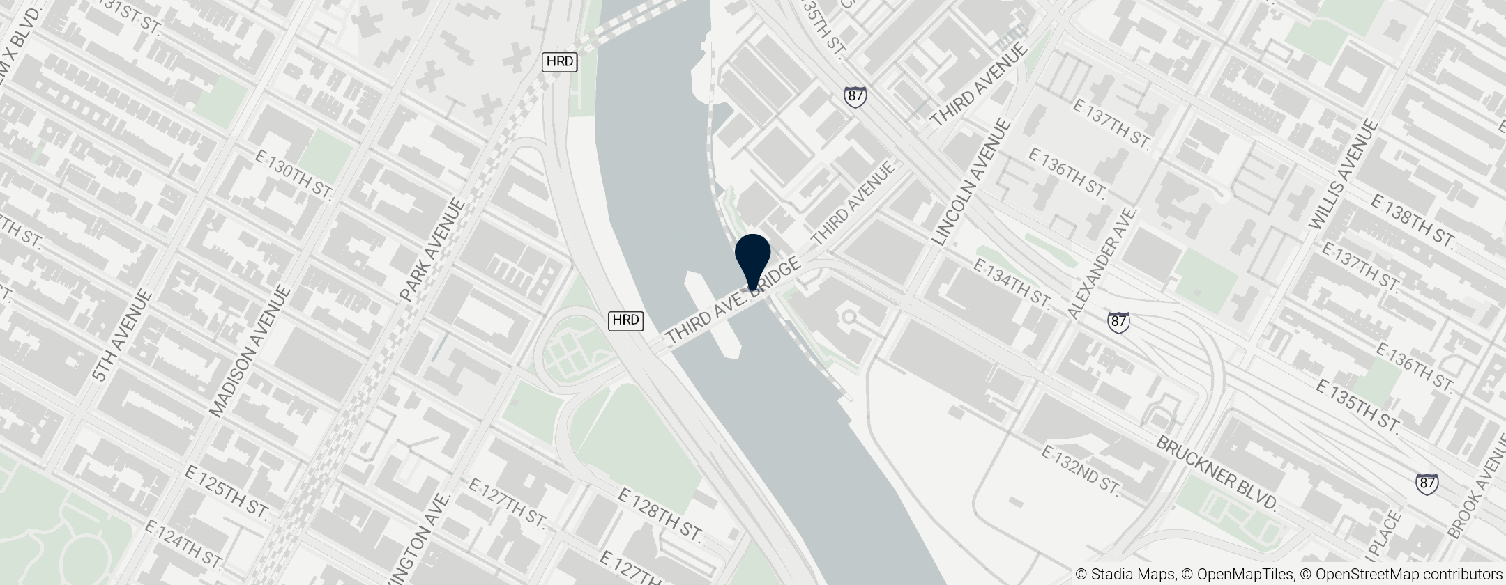 Map of Third Avenue Bridge