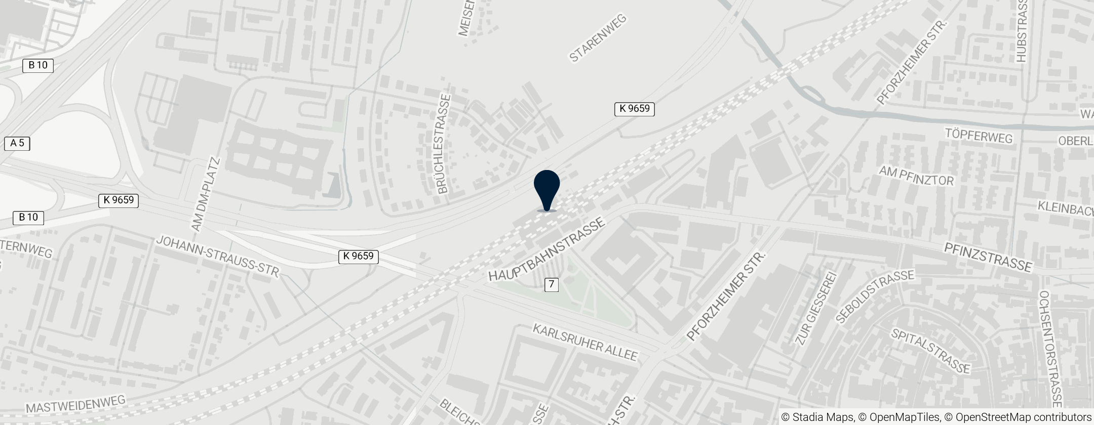 Map of Karlsruhe-Durlach station