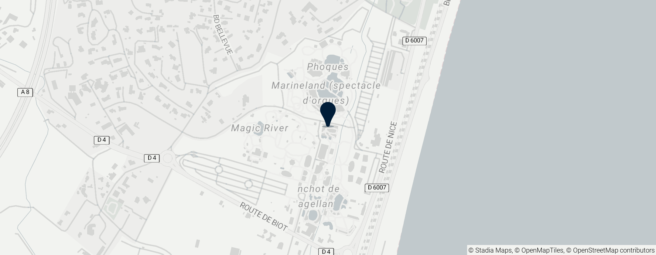 Map of Marineland Antibes