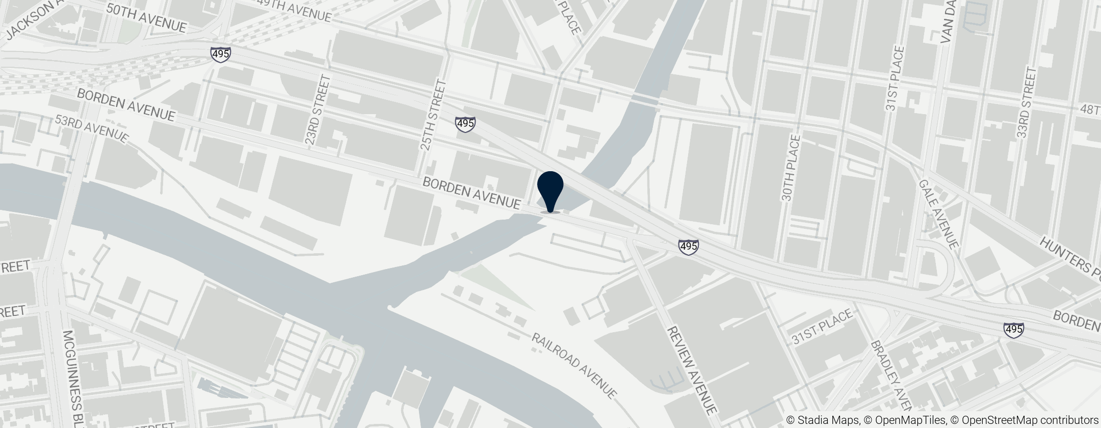 Map of Borden Avenue Bridge