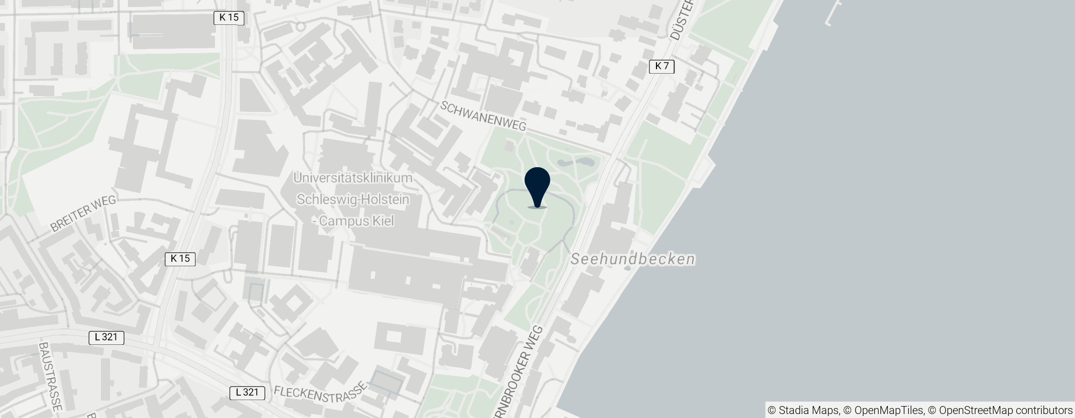 Map of Old Botanical Garden, Kiel