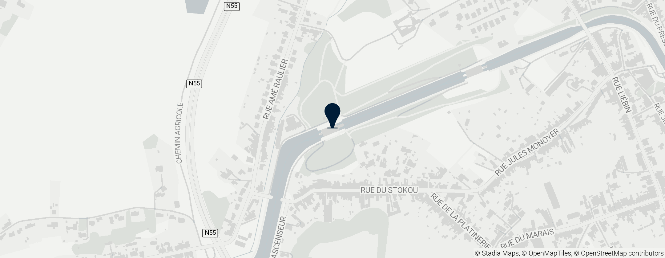 Map of Boat Lifts on the Canal du Centre