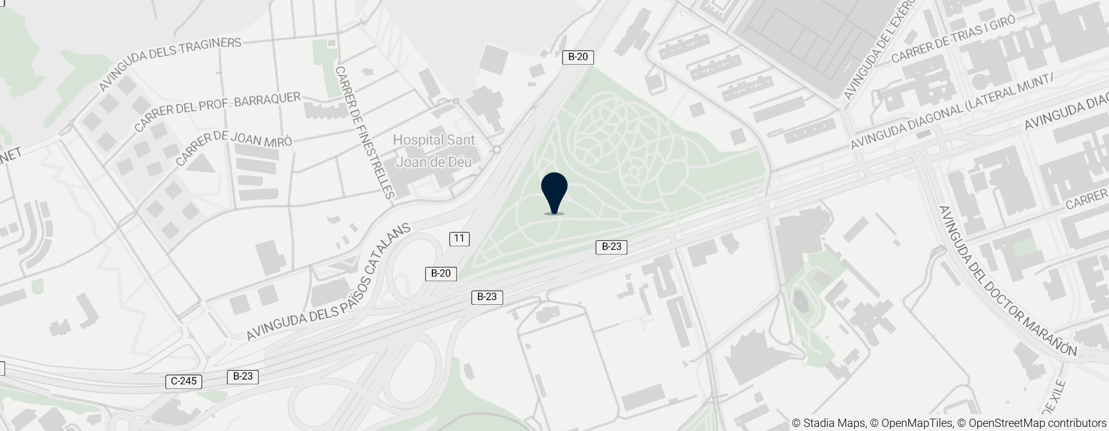 Map of Parc de Cervantes