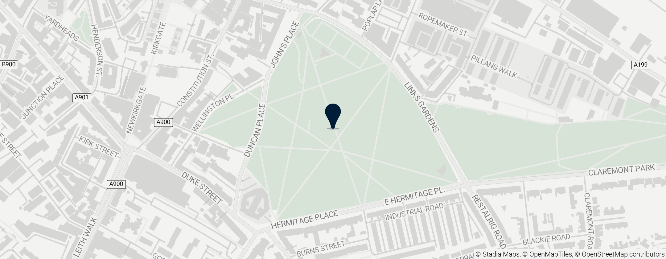 Map of Leith Links West