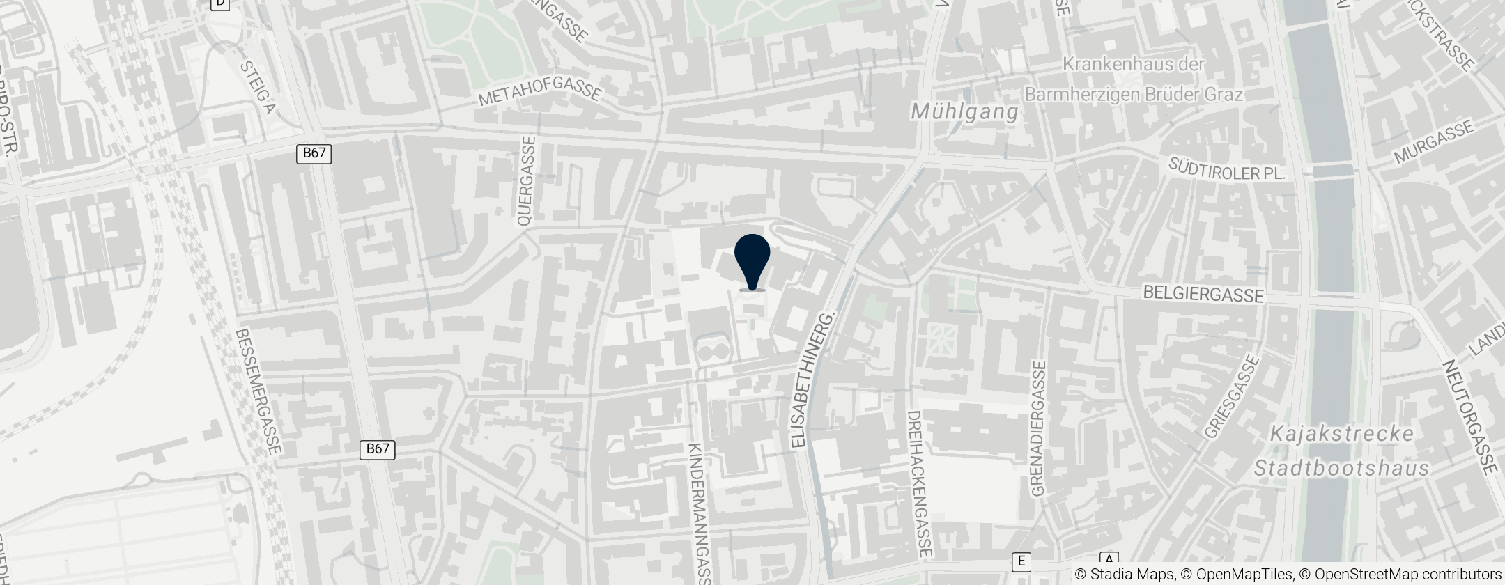 Map of Krankenhaus der Elisabethinen