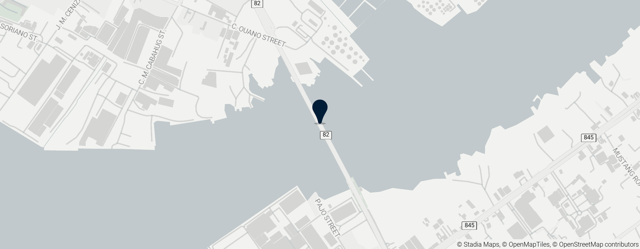 Map of Mandaue-Mactan Bridge