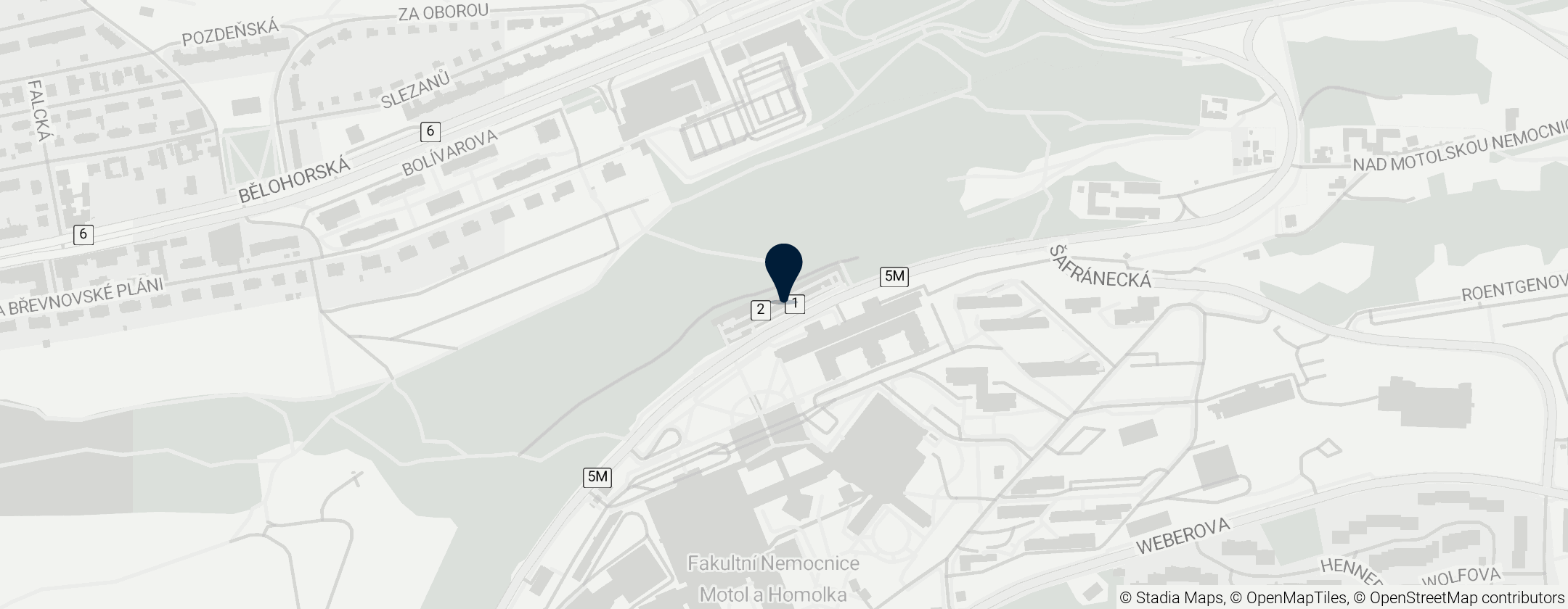 Map of Nemocnice Motol