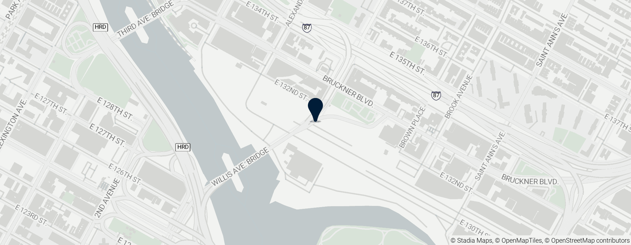 Map of Willis Avenue Bridge