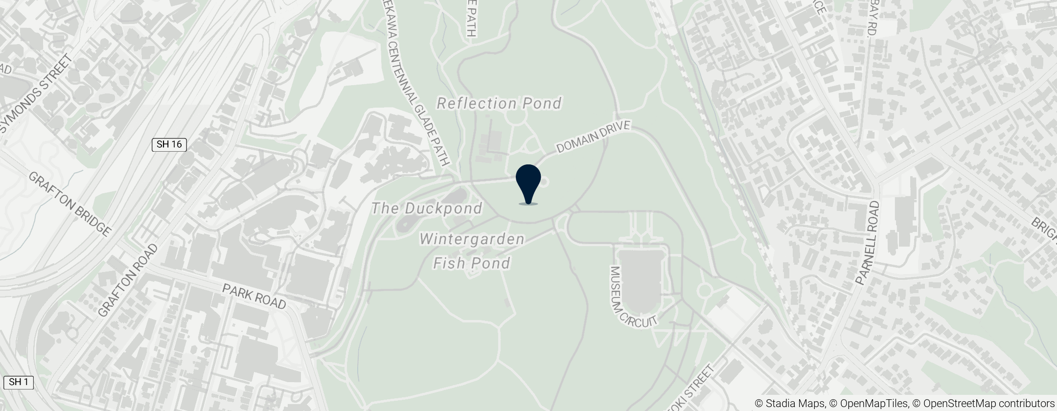 Map of Auckland Domain