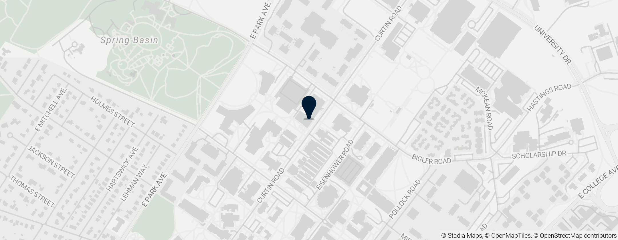 Map of Penn State University Creamery