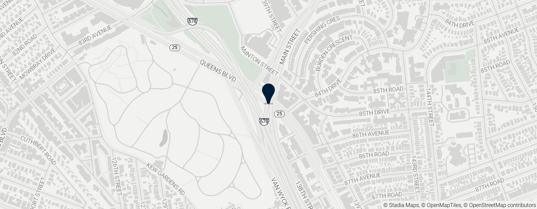 Map of Queens Boulevard