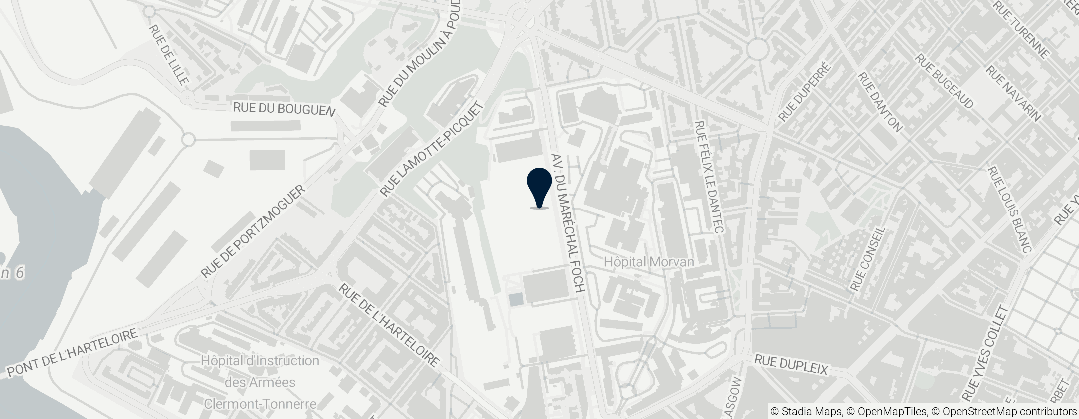 Map of University of Western Brittany
