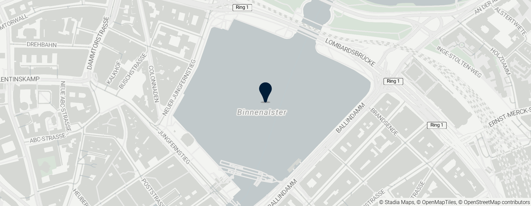 Map of Inner Alster Lake