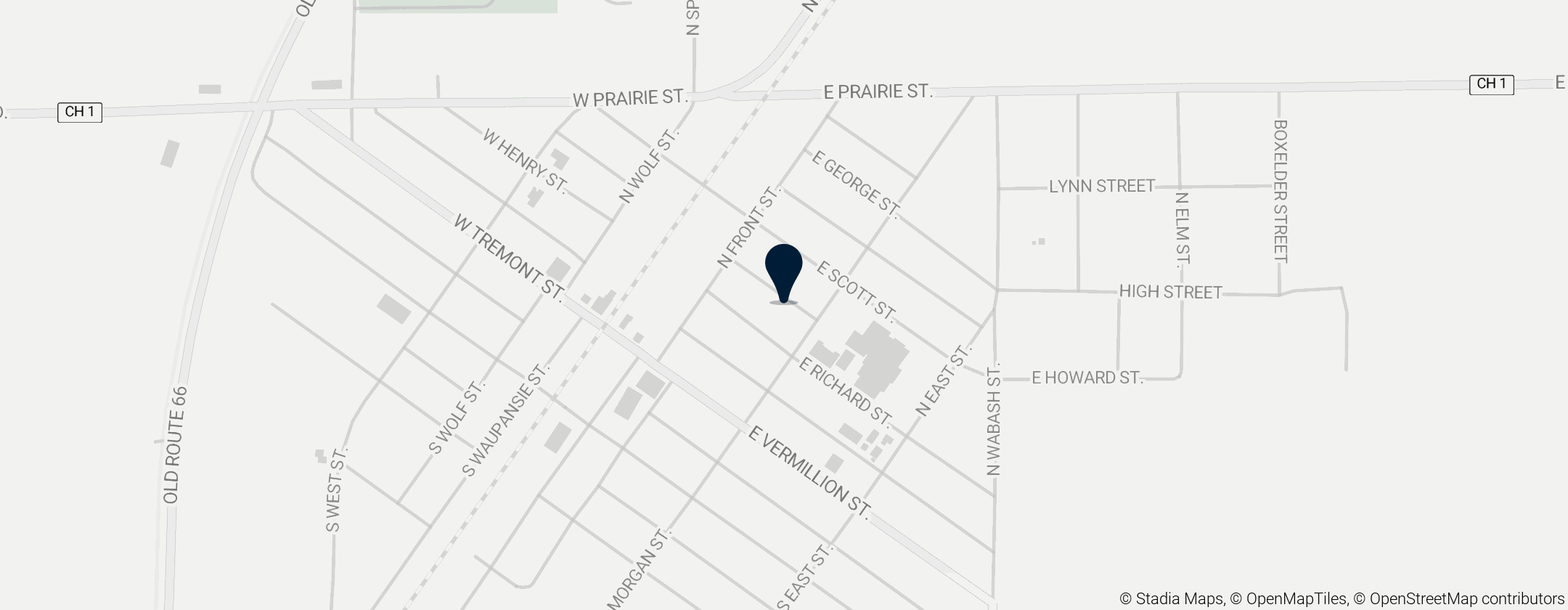 Map of Standard Oil Gas Station Odell