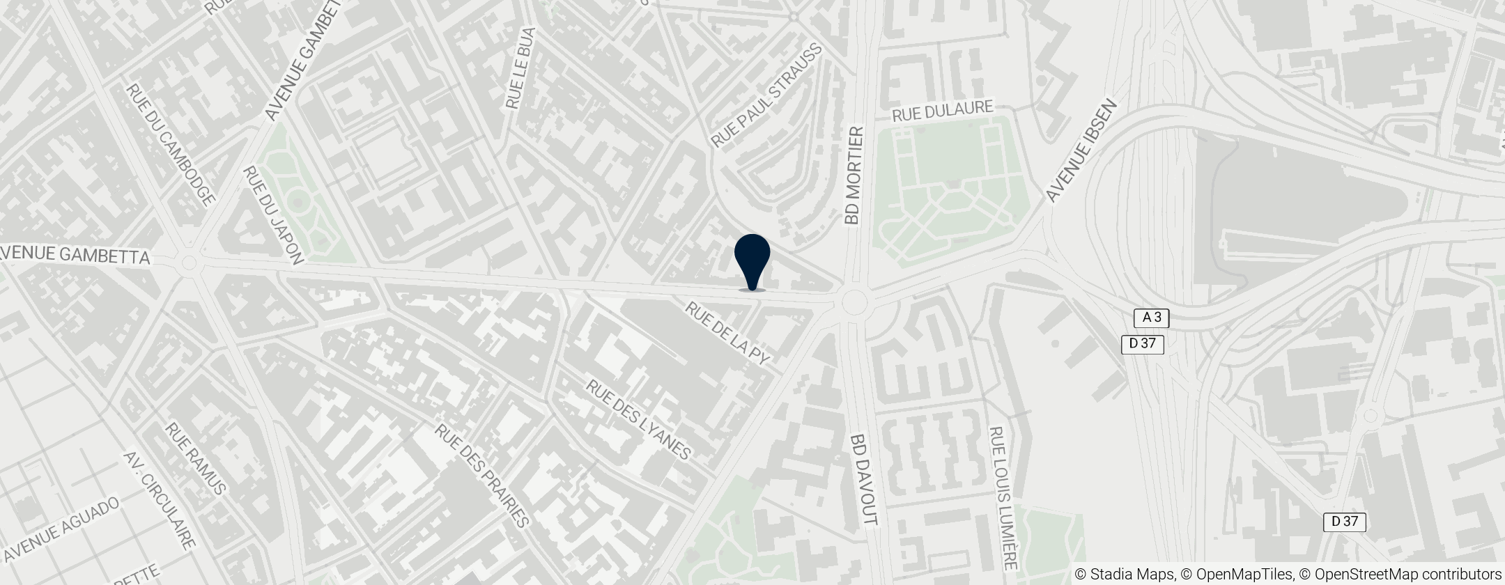 Map of Porte de Bagnolet