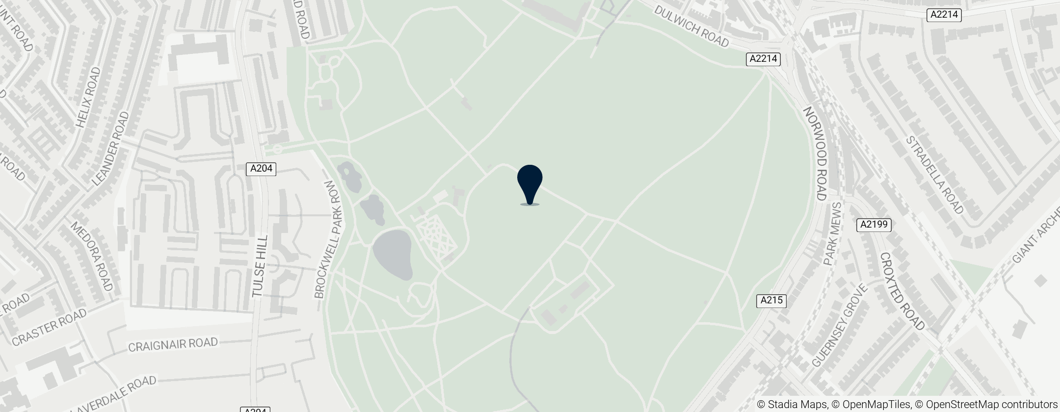 Map of Brockwell Park