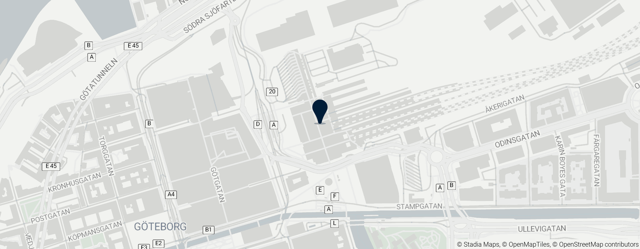Map of Göteborgs centralstation