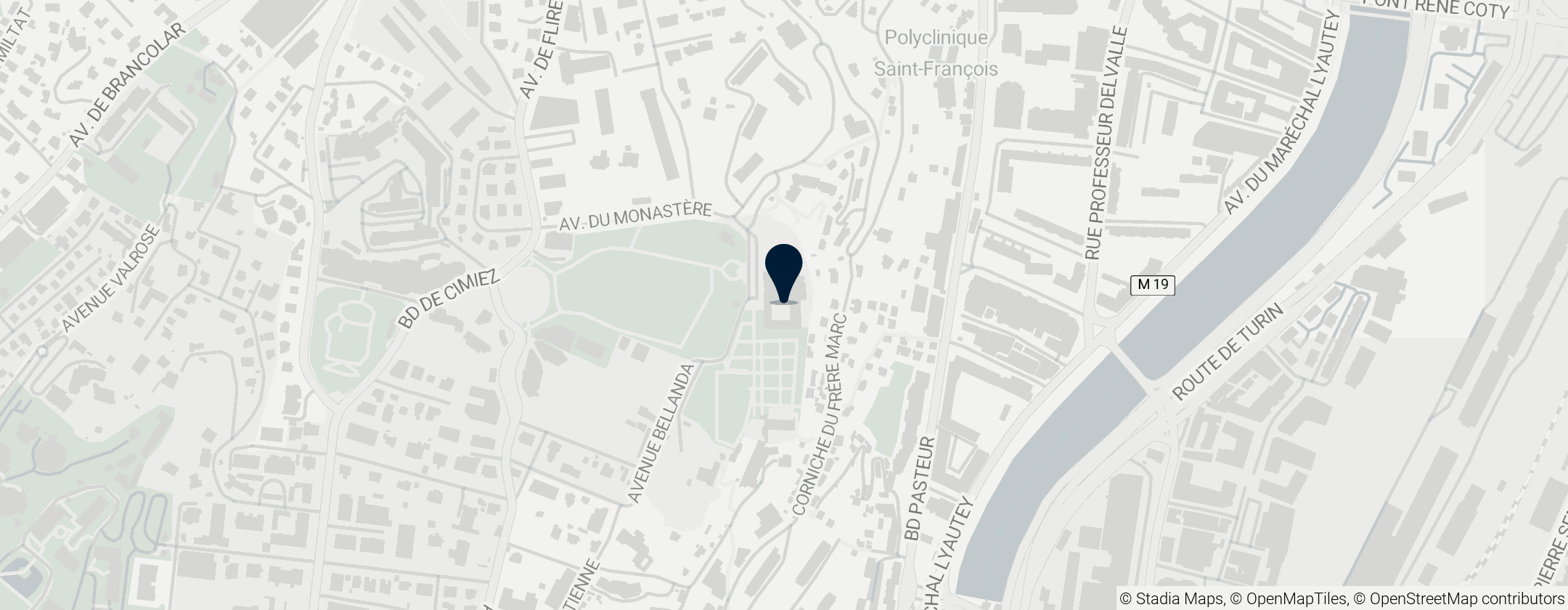 Map of Cimiez Monastery