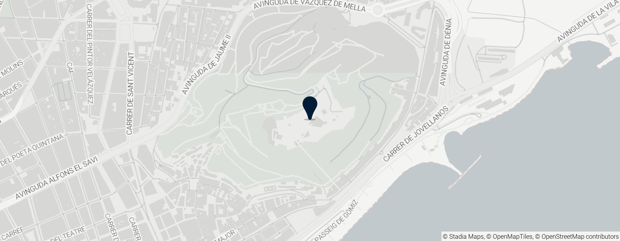 Map of Castle of Santa Bárbara