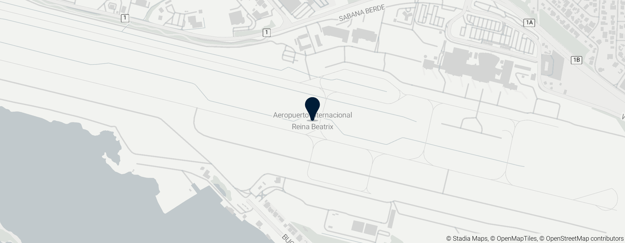 Map of Aeropuerto Internacional Reina Beatrix