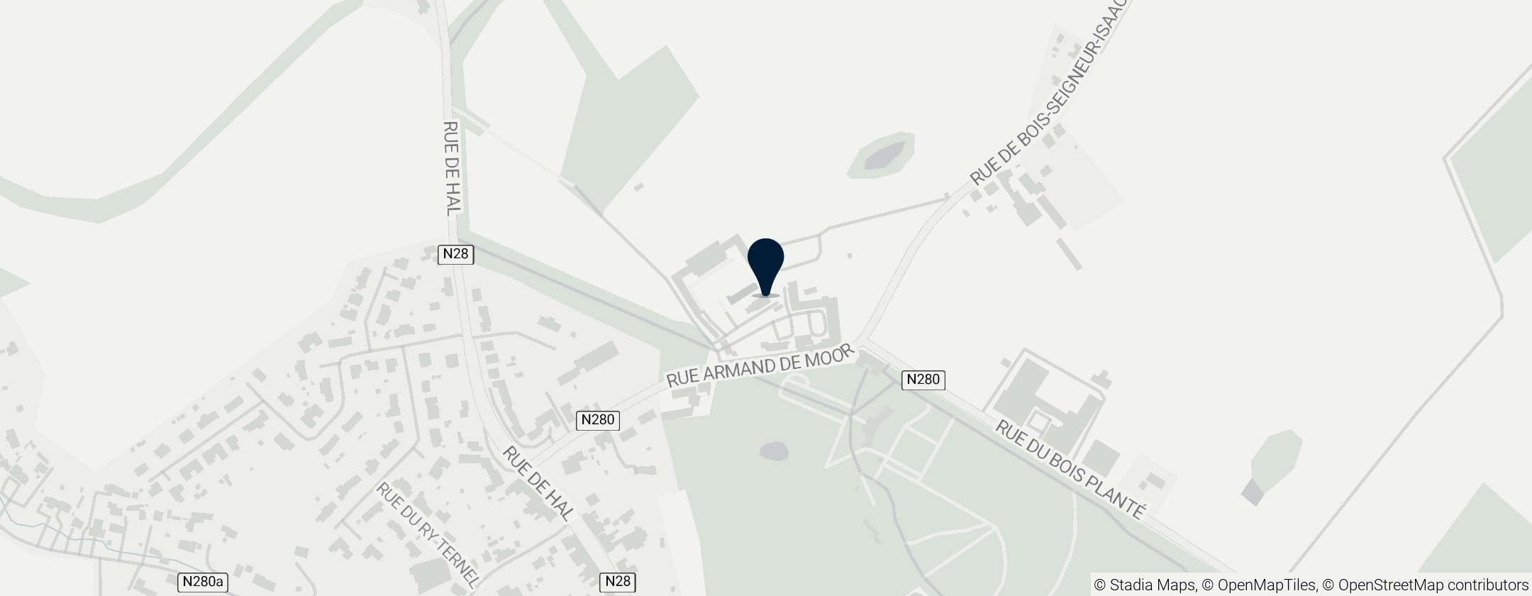 Map of Bois-Seigneur-Isaac Abbey