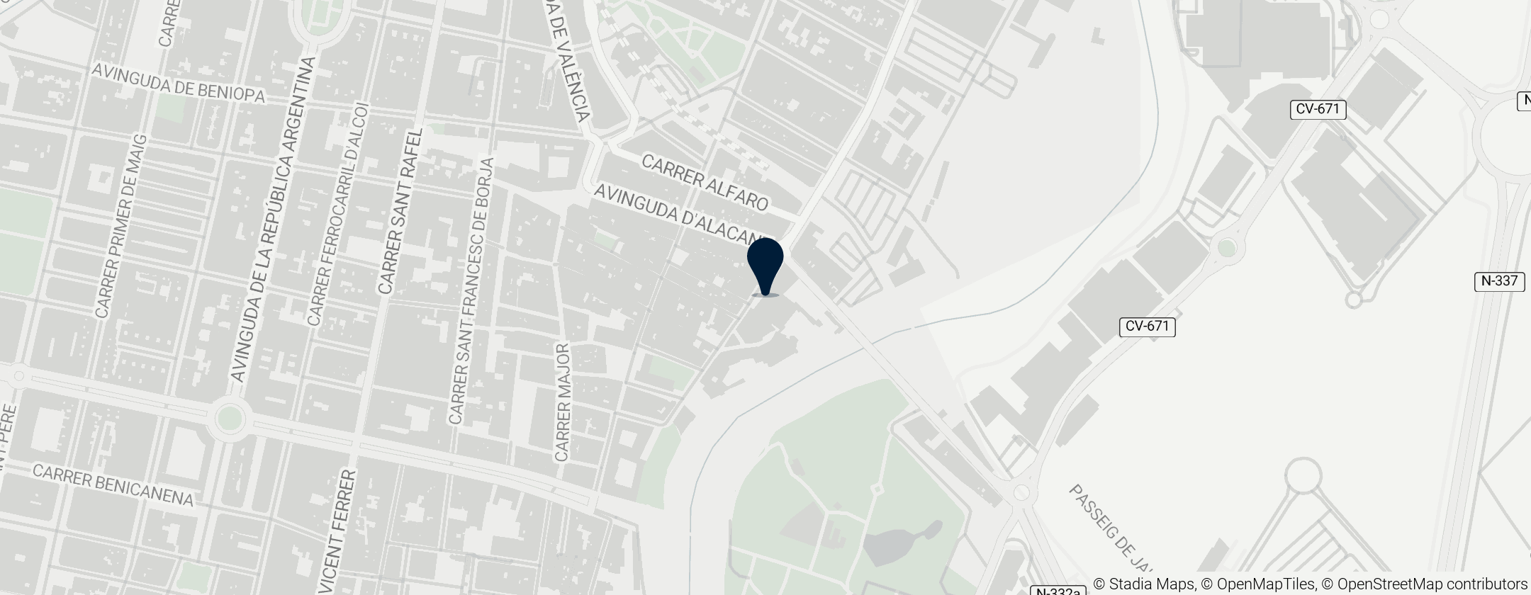 Map of Convent of Santa Clara of Gandia