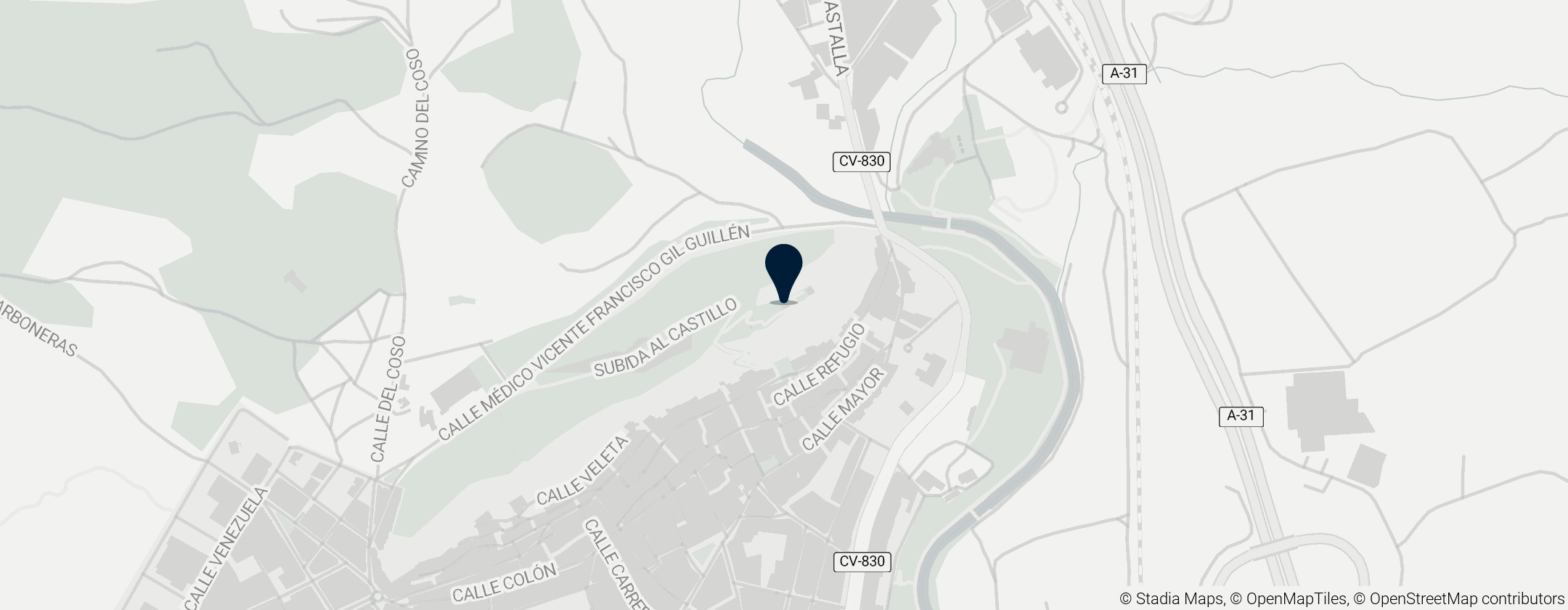 Map of Castelo de Sax