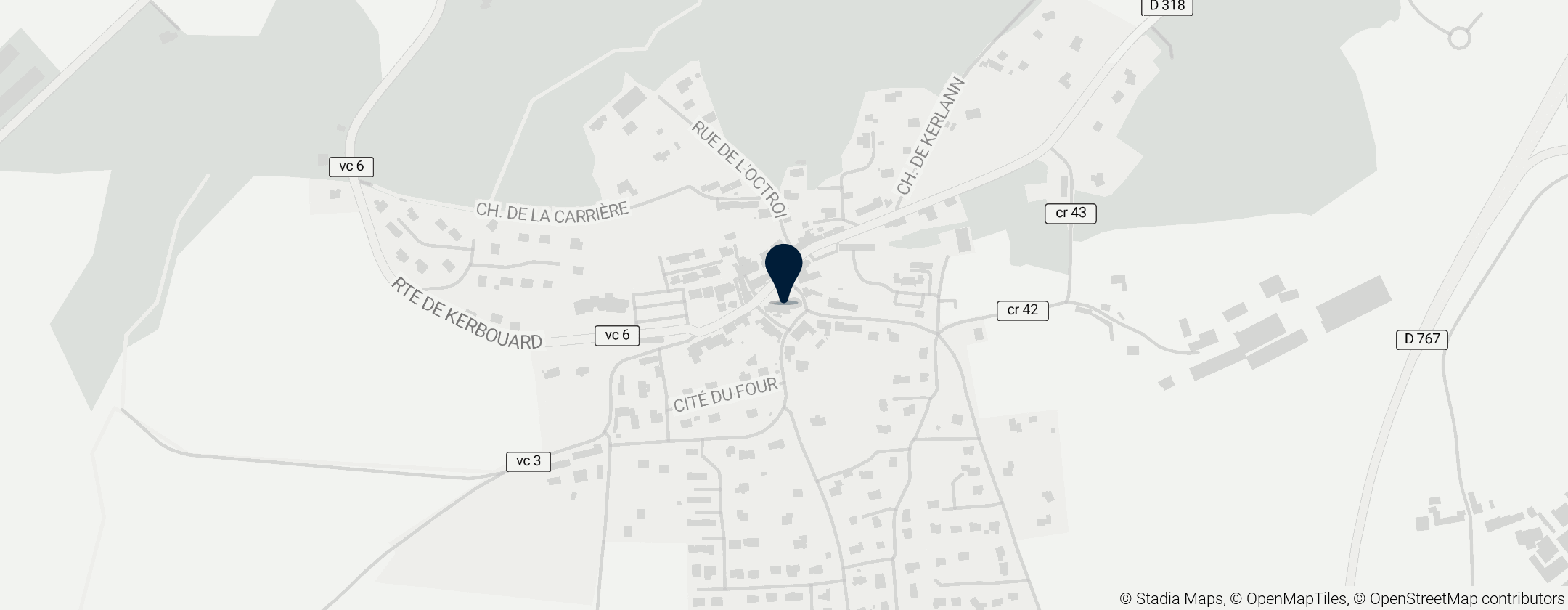 Map of Église Sainte-Barbe de Moustoir-Ac