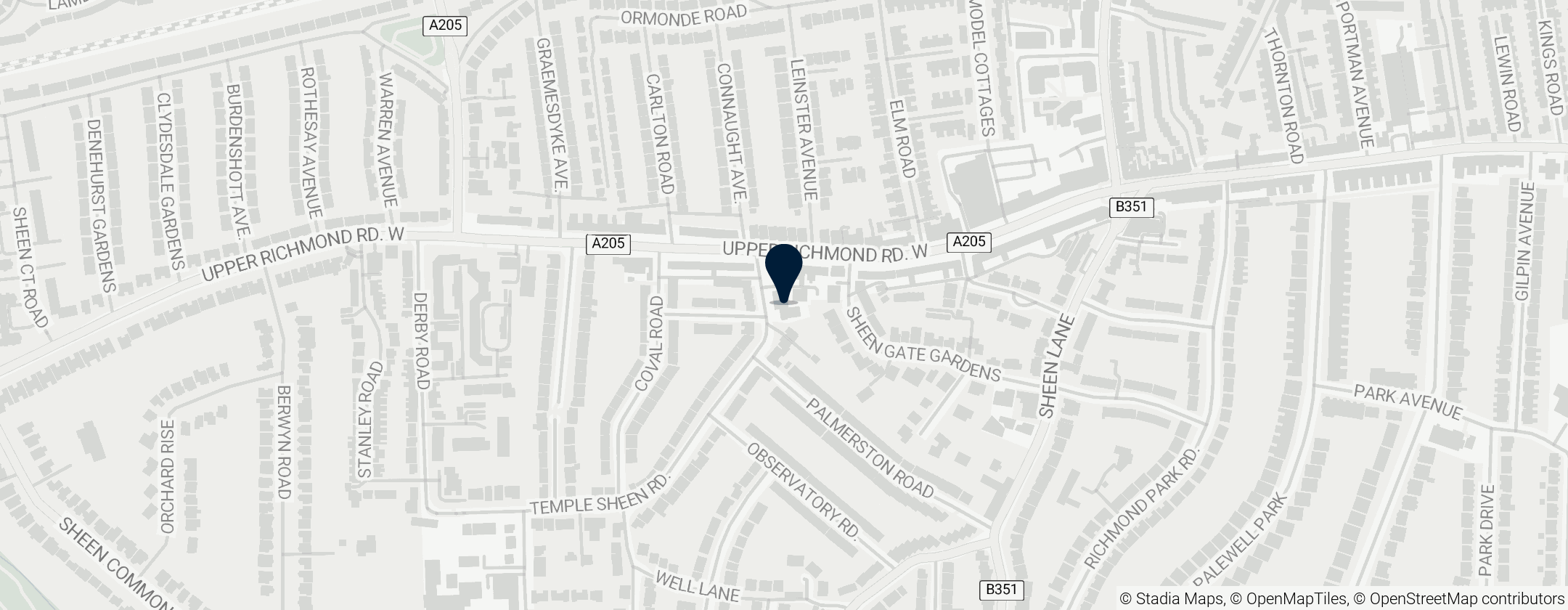 Map of East Sheen Baptist Church