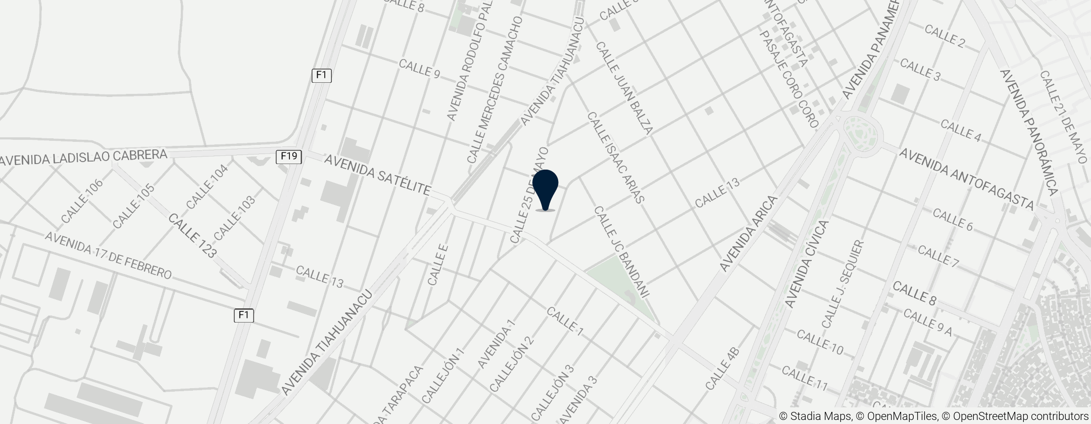 Map of Teleférico Línea Morada: 6 de Marzo ↔ Faro Murillo