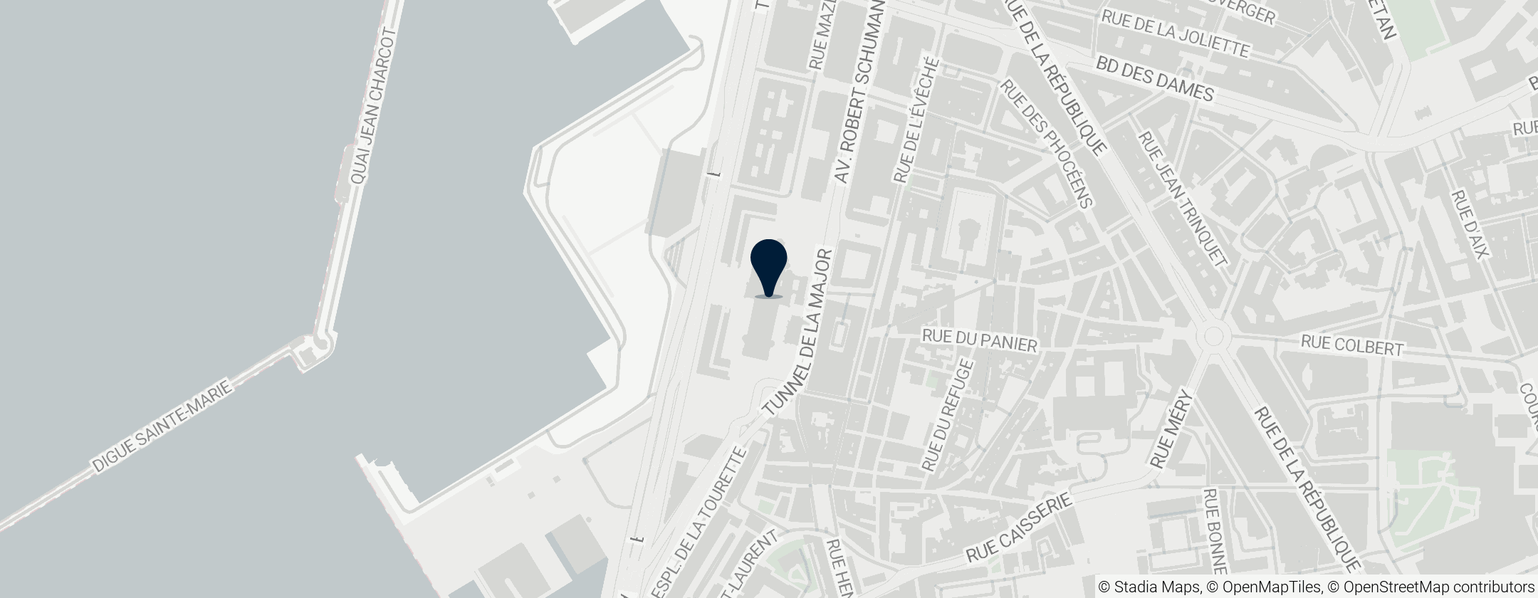 Map of Marseille Cathedral