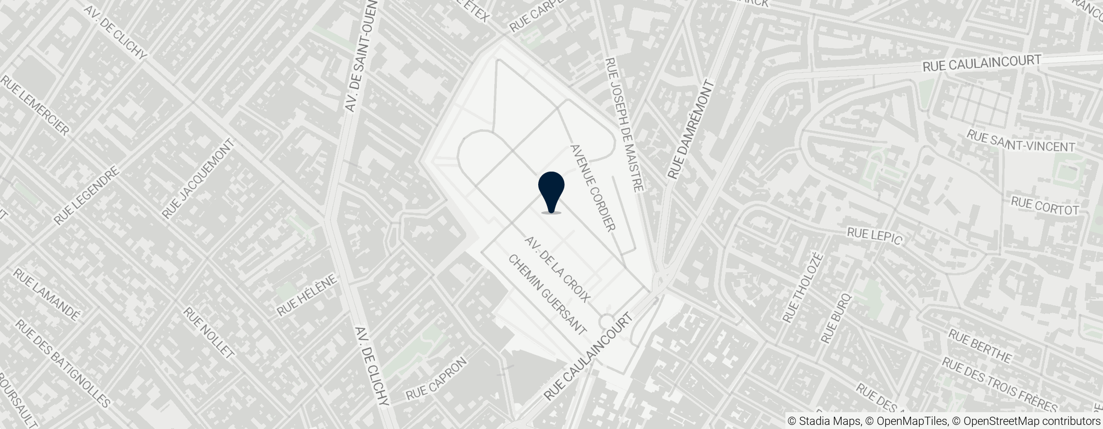 Map of Montmartre Cemetery