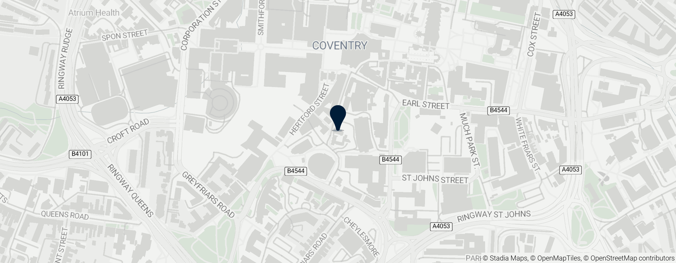 Map of Ford's Hospital