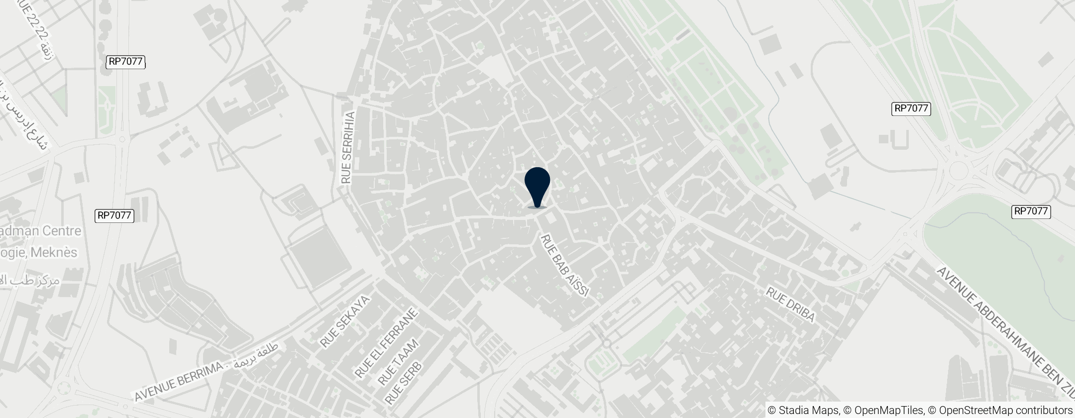 Map of Bou Inania Madrasa Meknes