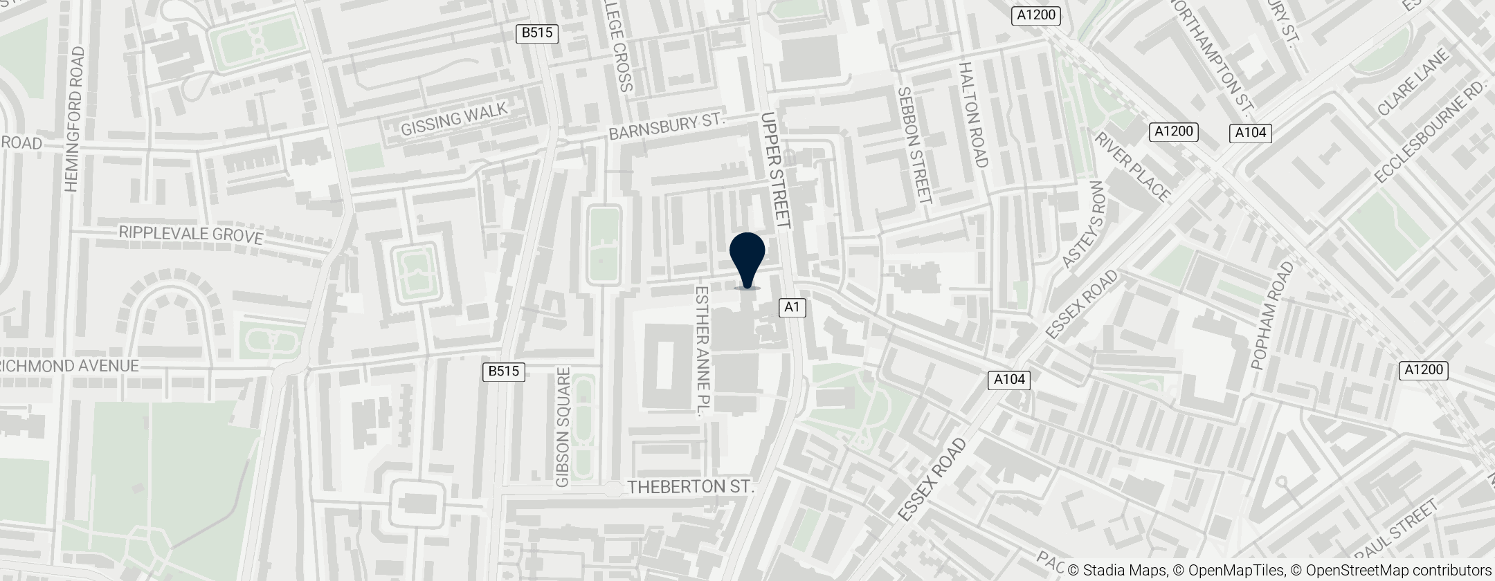 Map of Almeida Theatre