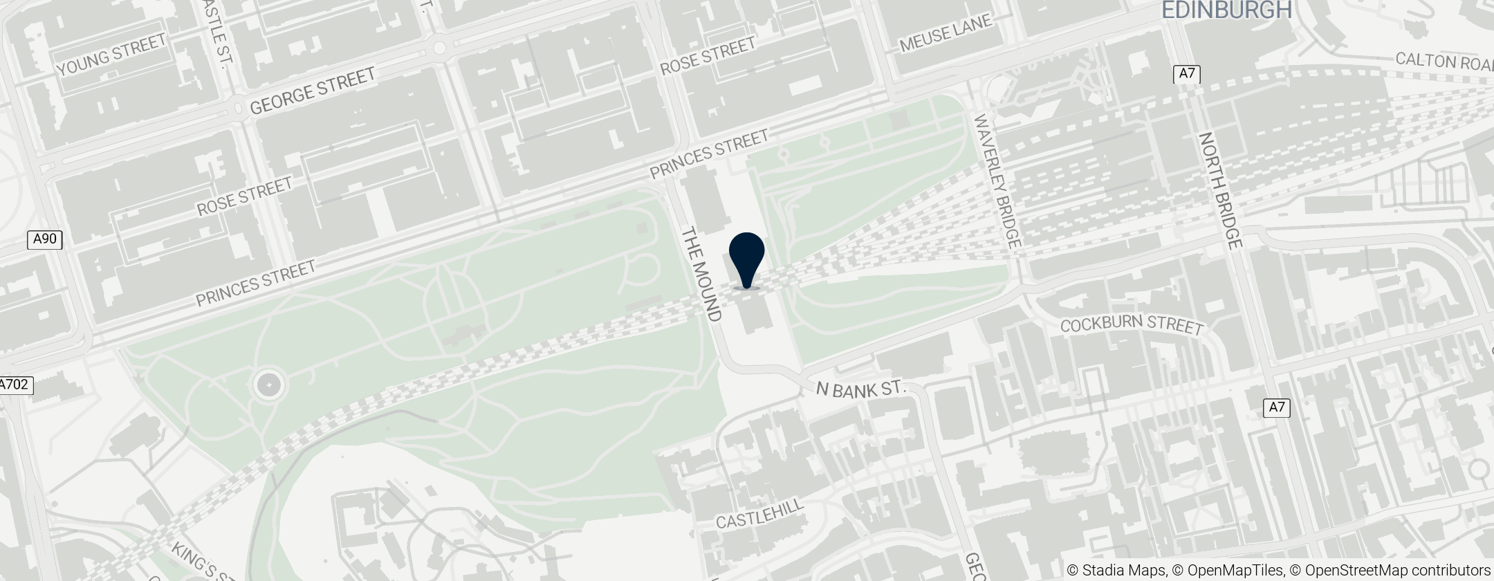 Map of 스코틀랜드 국립 갤러리