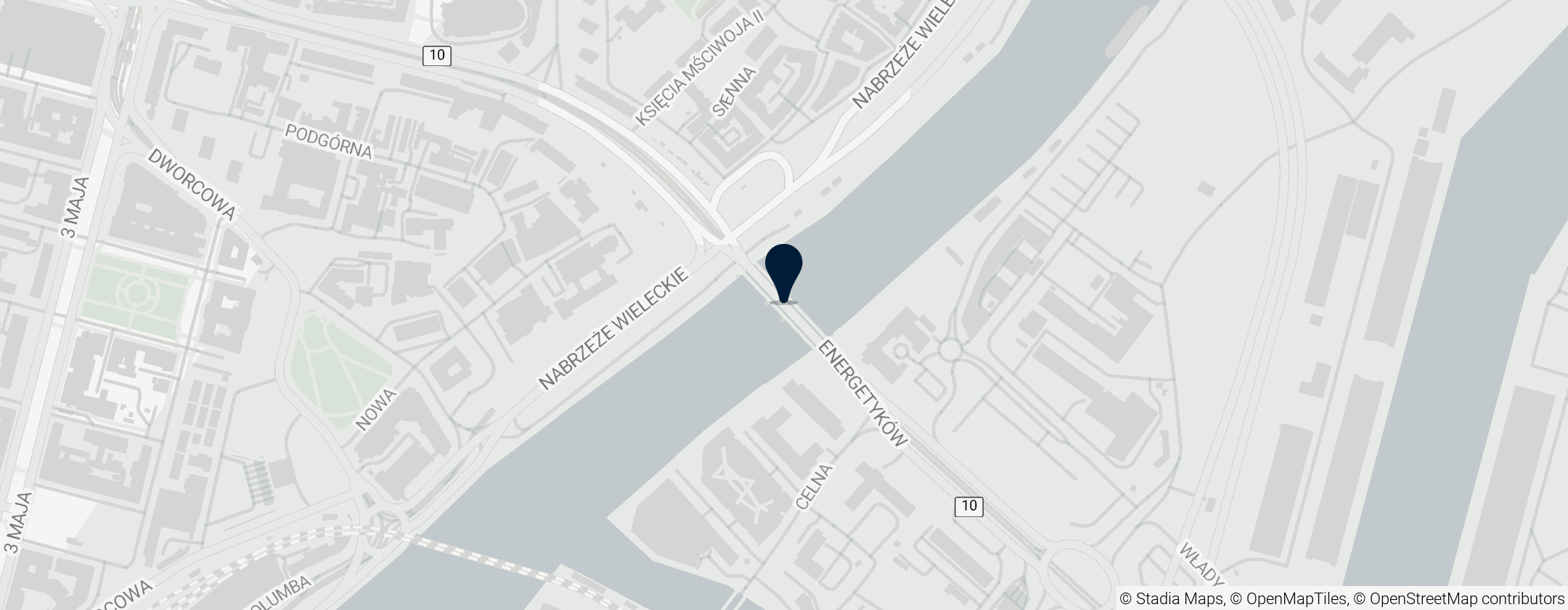 Map of Most Długi w Szczecinie