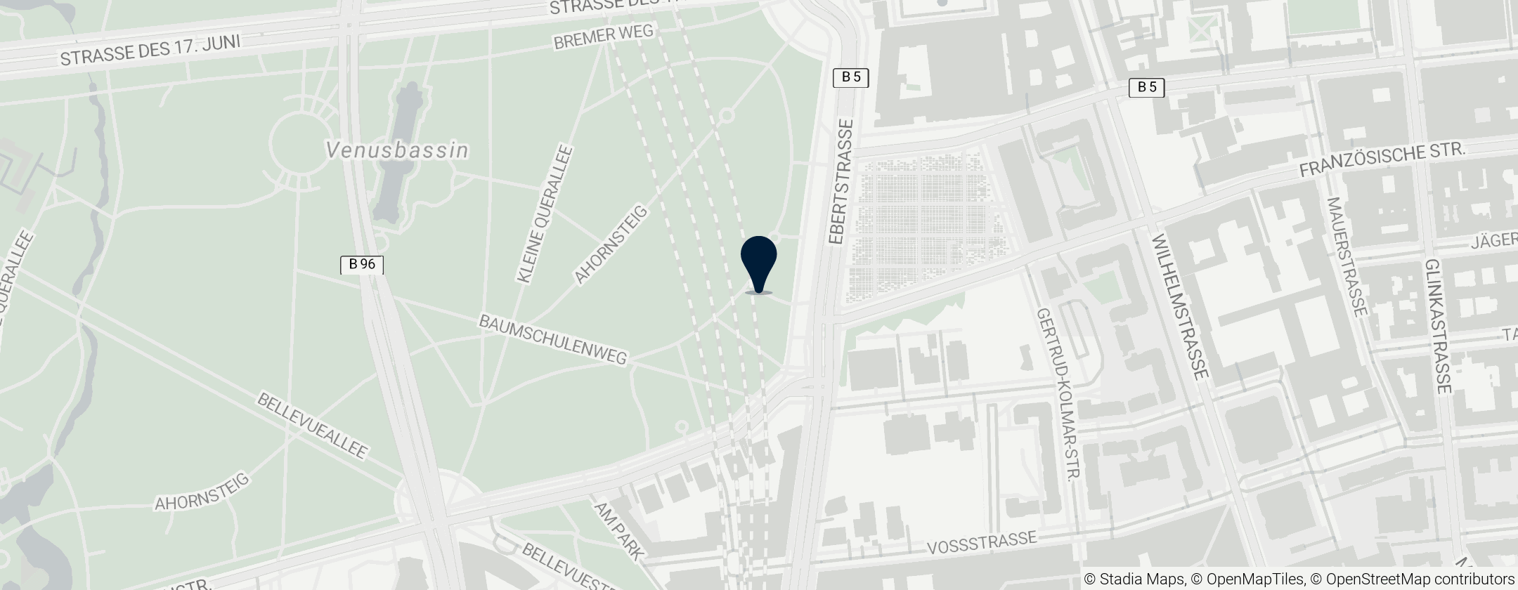 Map of Memorial to Homosexuals persecuted under Nazism