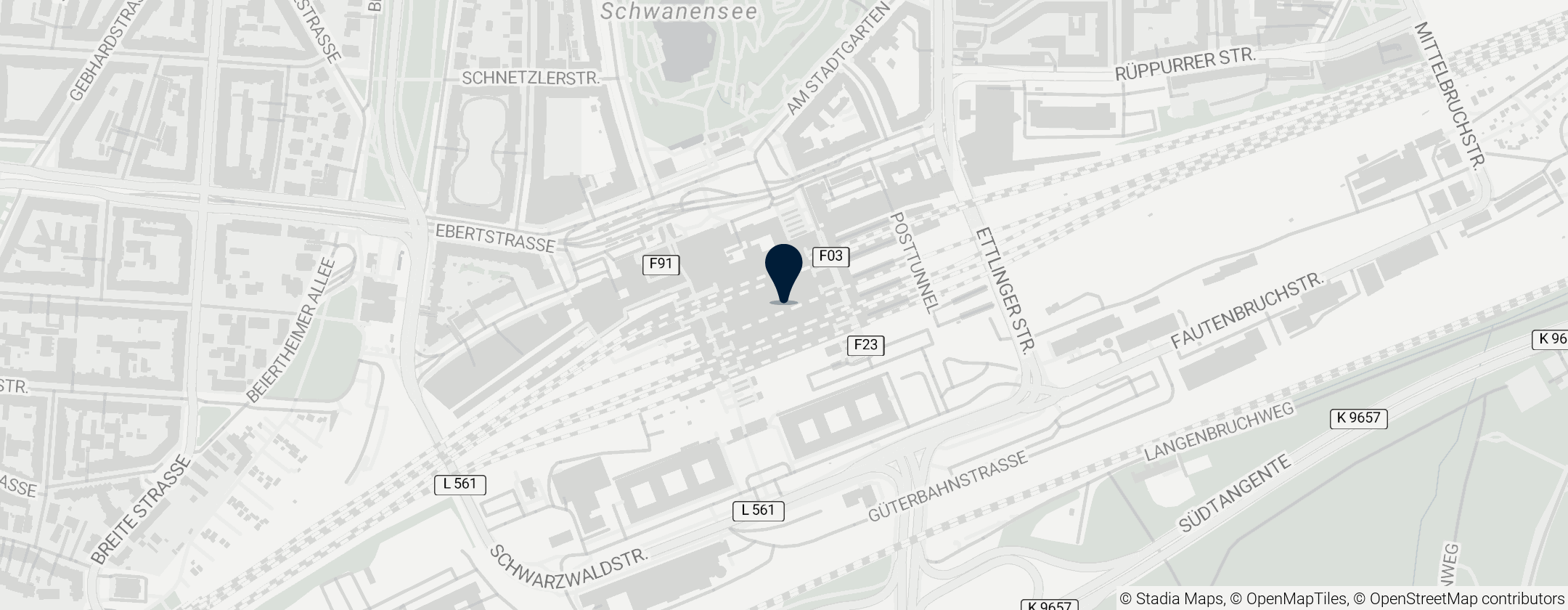 Map of Karlsruhe Hauptbahnhof