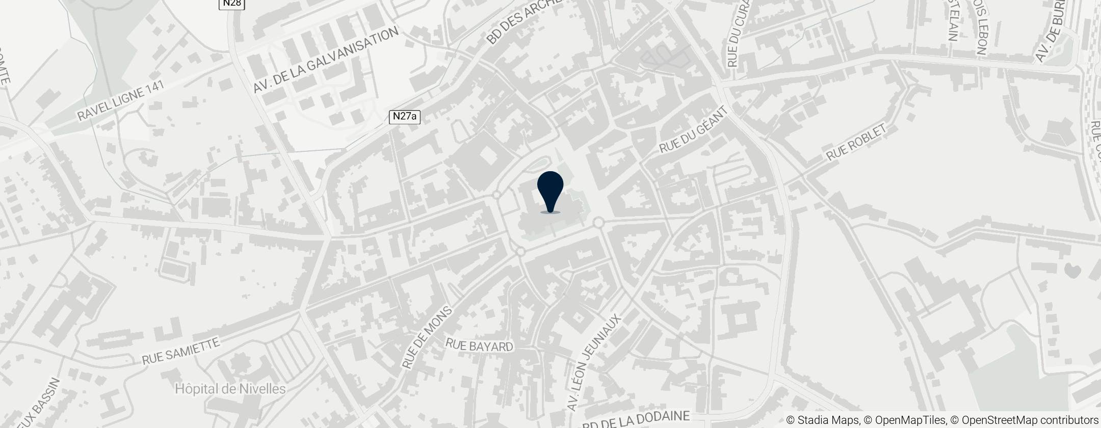 Map of Collegiate Church of St. Gertrude, Nivelles