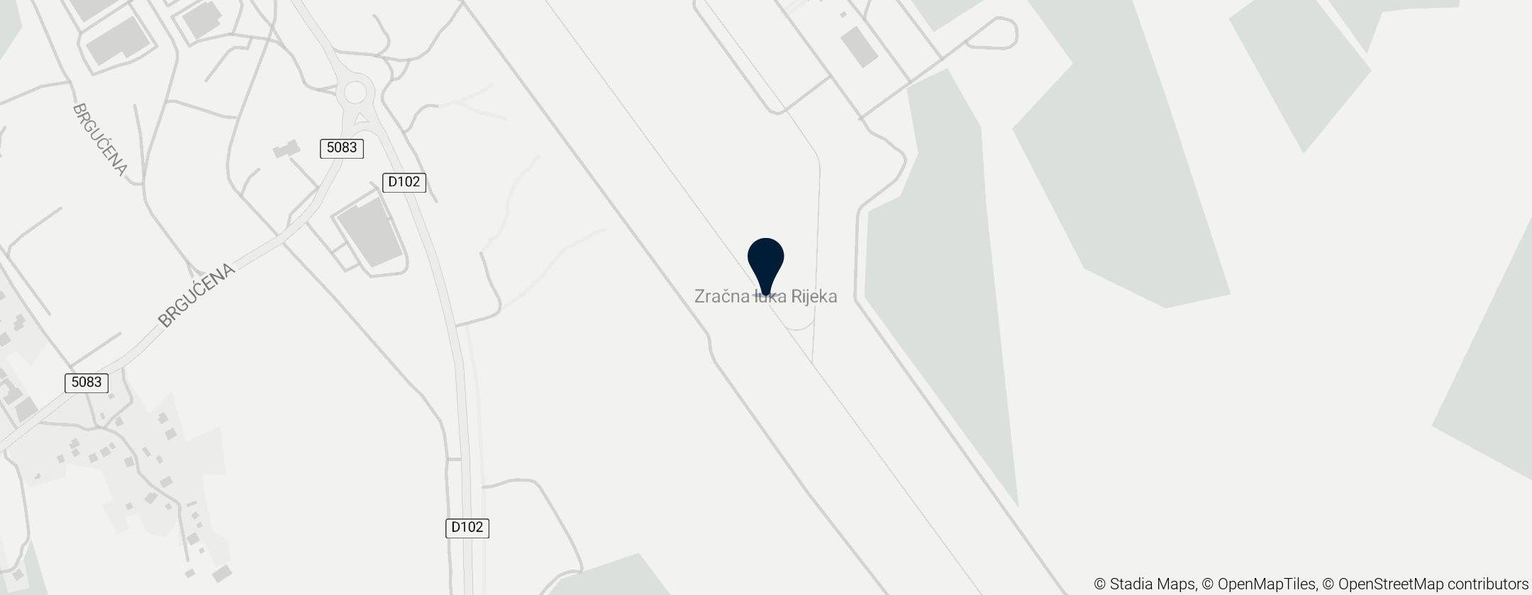 Map of Rijeka Airport