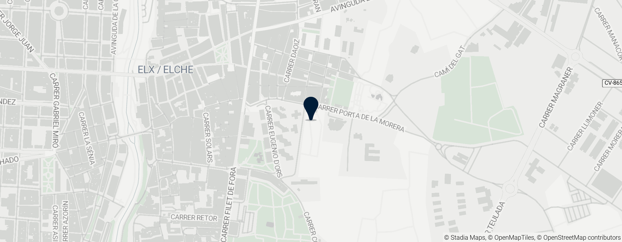 Map of Palmeral of Elche