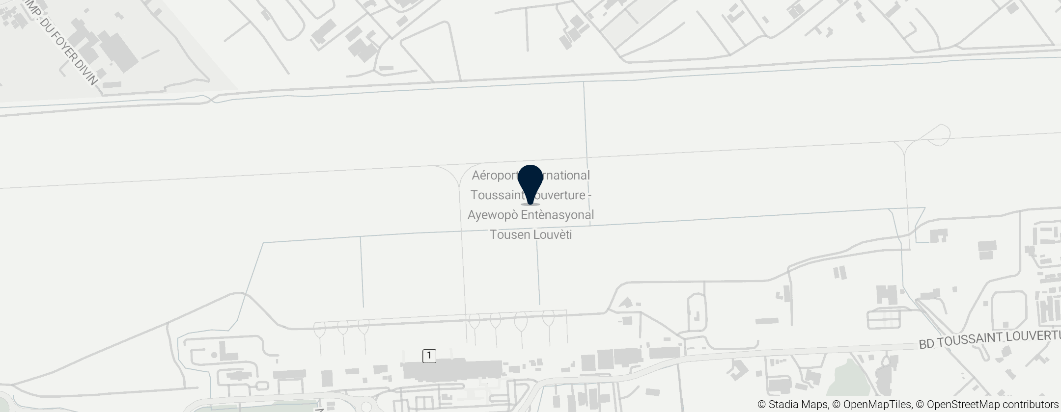 Map of Aeroporto Internacional Toussaint Louverture