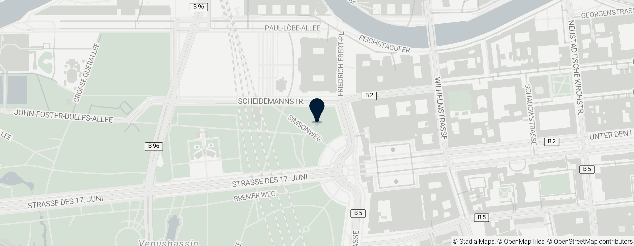 Map of Memorial to the Sinti and Roma victims of National Socialism